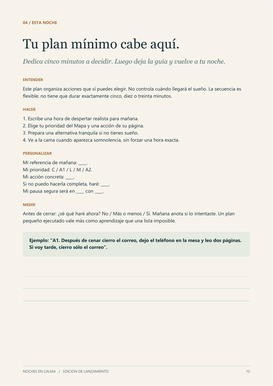 Página real 10 del sistema: Tu plan mínimo cabe aquí.